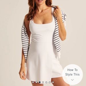 Traveler Wrap Mini Dress LARGE LONG | Abercrombie & Fitch | Active Dress